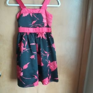 4/$25 Speckless Red & Black Fit-Flare Girls Dress